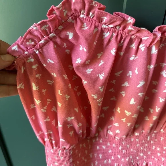 Y2K Vintage Fairy Smocked Crop Camisole Top Whimsigoth Size Small - Picture 2 of 5